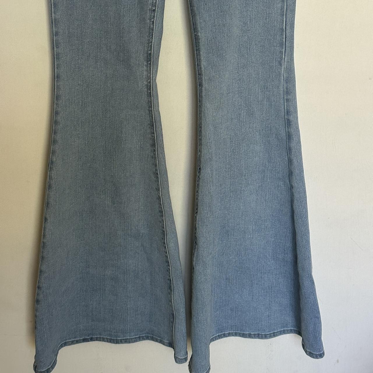 Comfy fitting light blue flare jeans (Stretchy... Depop