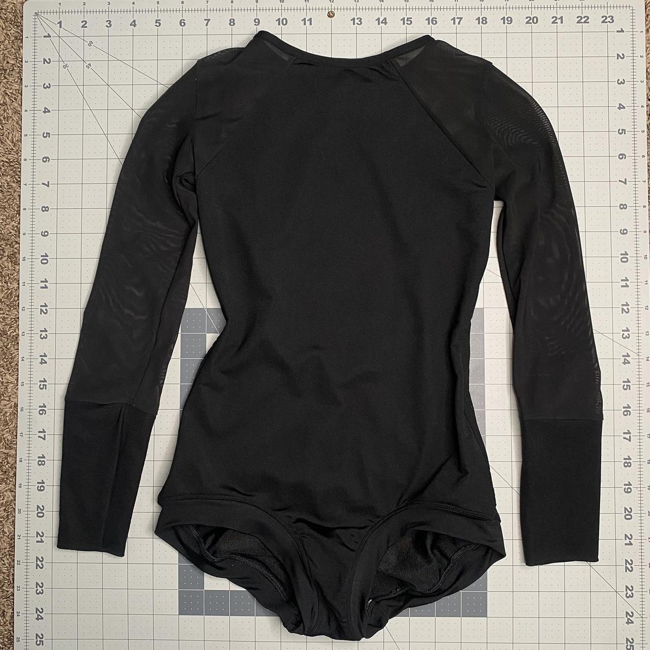 black mariia leotard with long sleeves. fully lined... - Depop