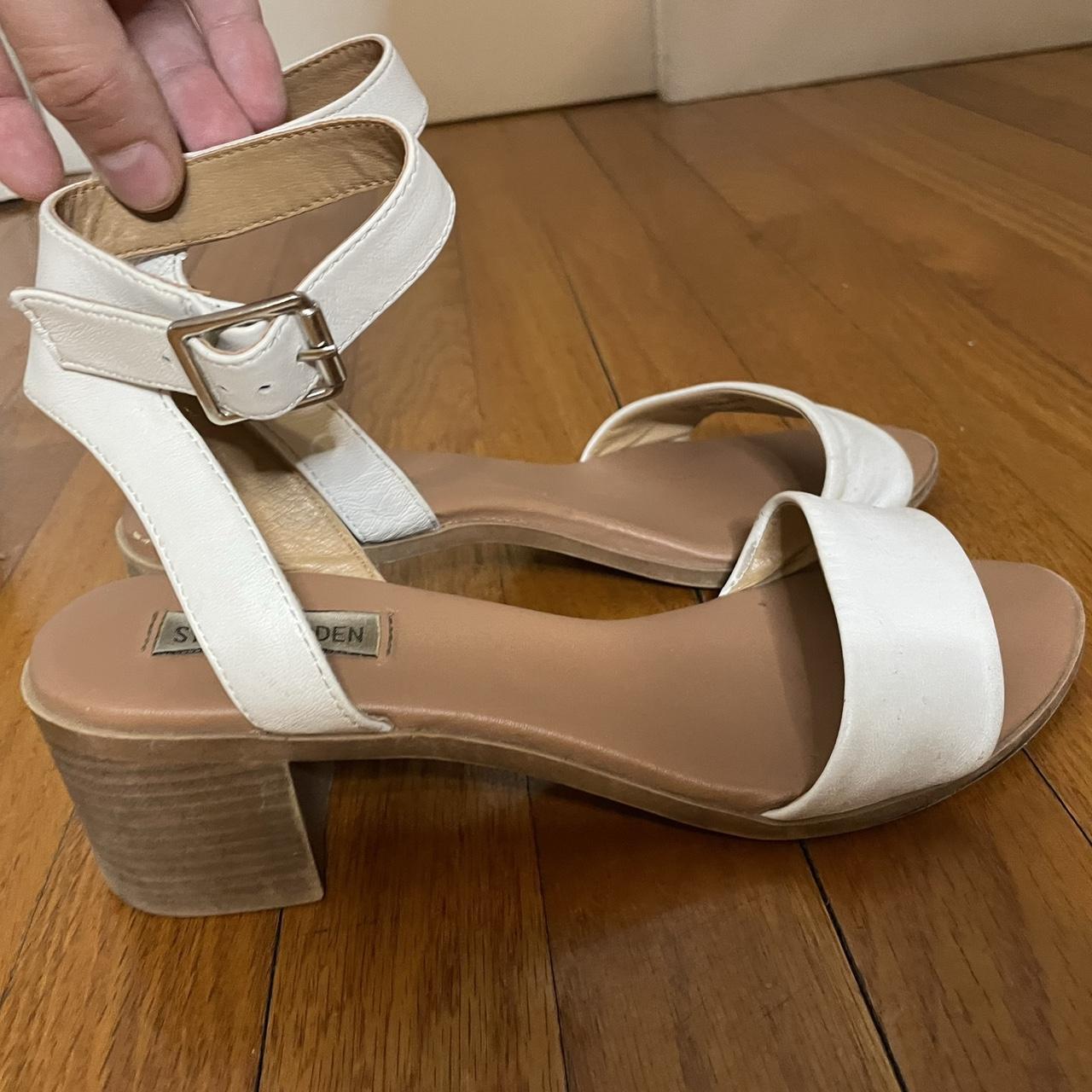 steve madden white kitten boho chunky heels these. Depop