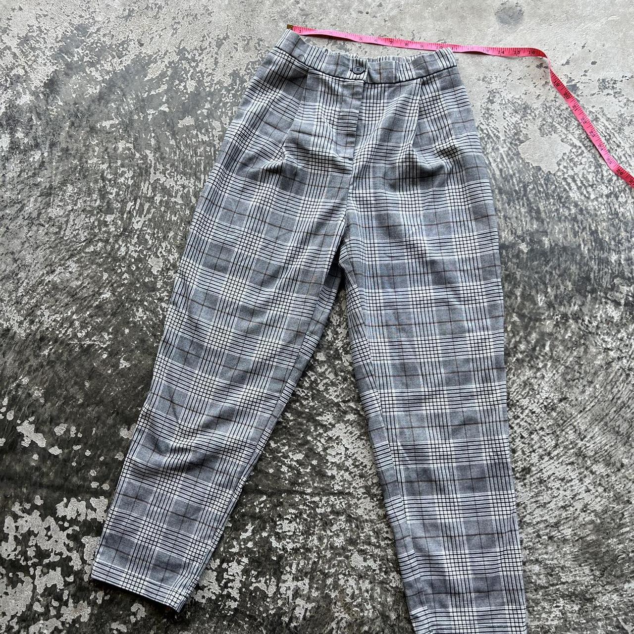 New H&M Divided Brown Plaid Pants | 6