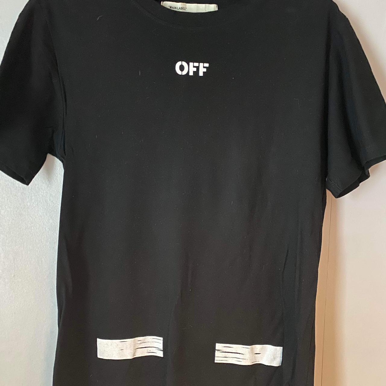 Used off online white shirt