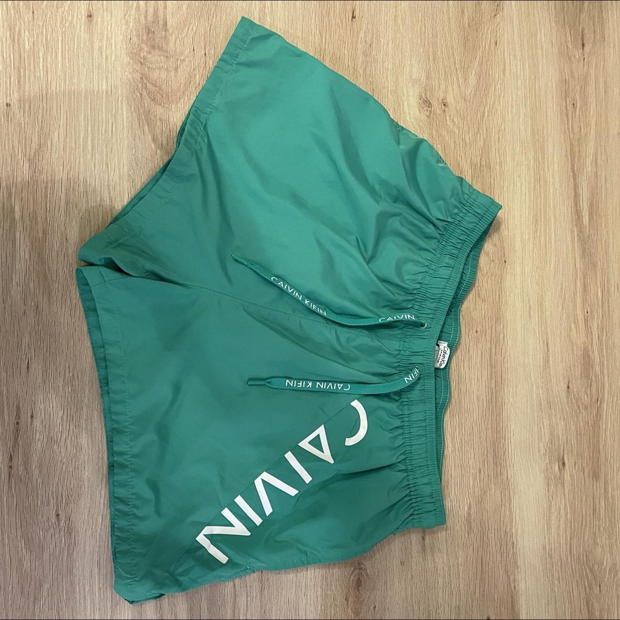 Calvin Klein Men's Green Swimbriefsshorts Depop