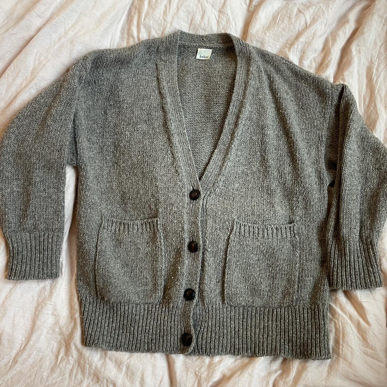 Babaa Babaà wool coat cardigan no17 no 17 dark mist - Depop