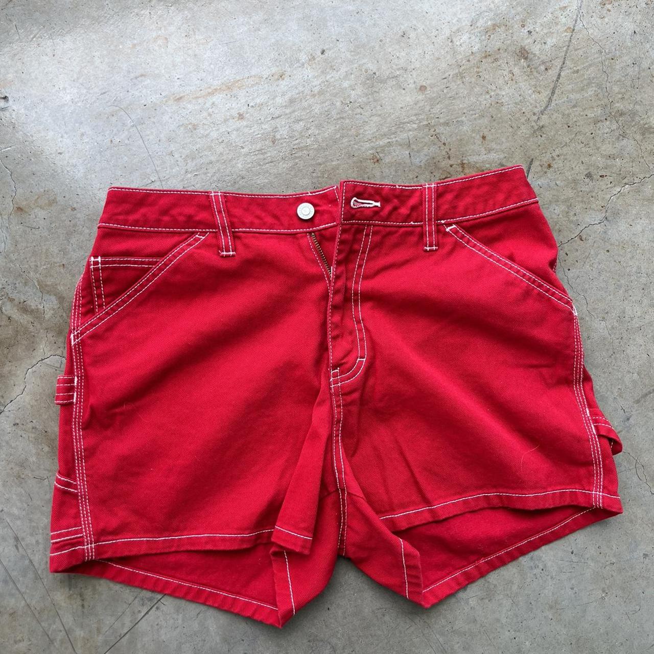 Dickies Women's Red Shorts Depop