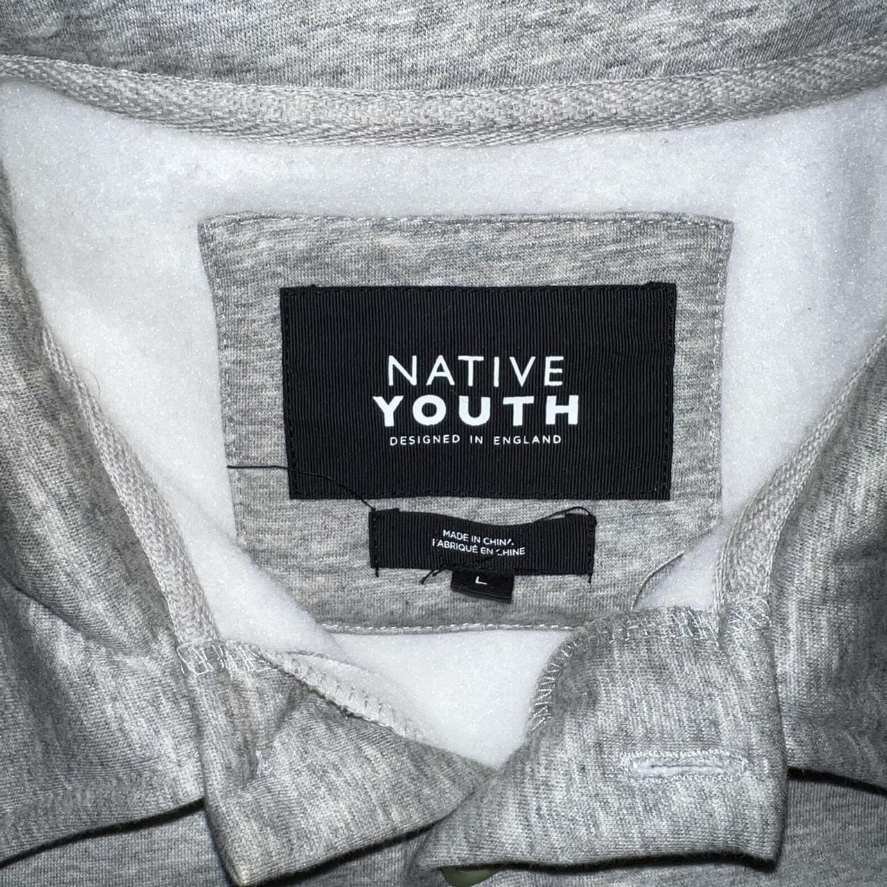 Native Youth Men's Grey and Green Shirt (3)