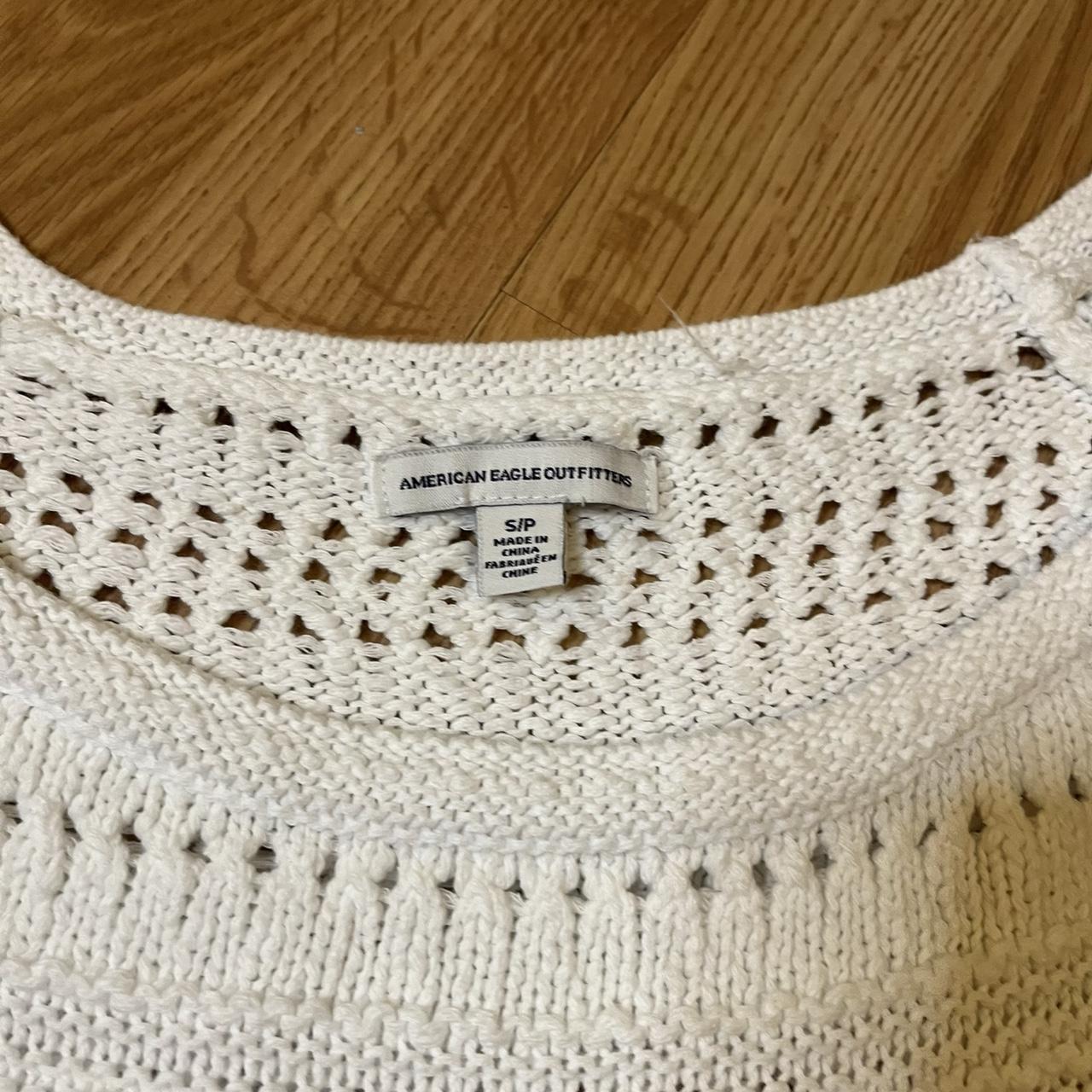 American Eagle Outfitters Women's White Jumper | Depop