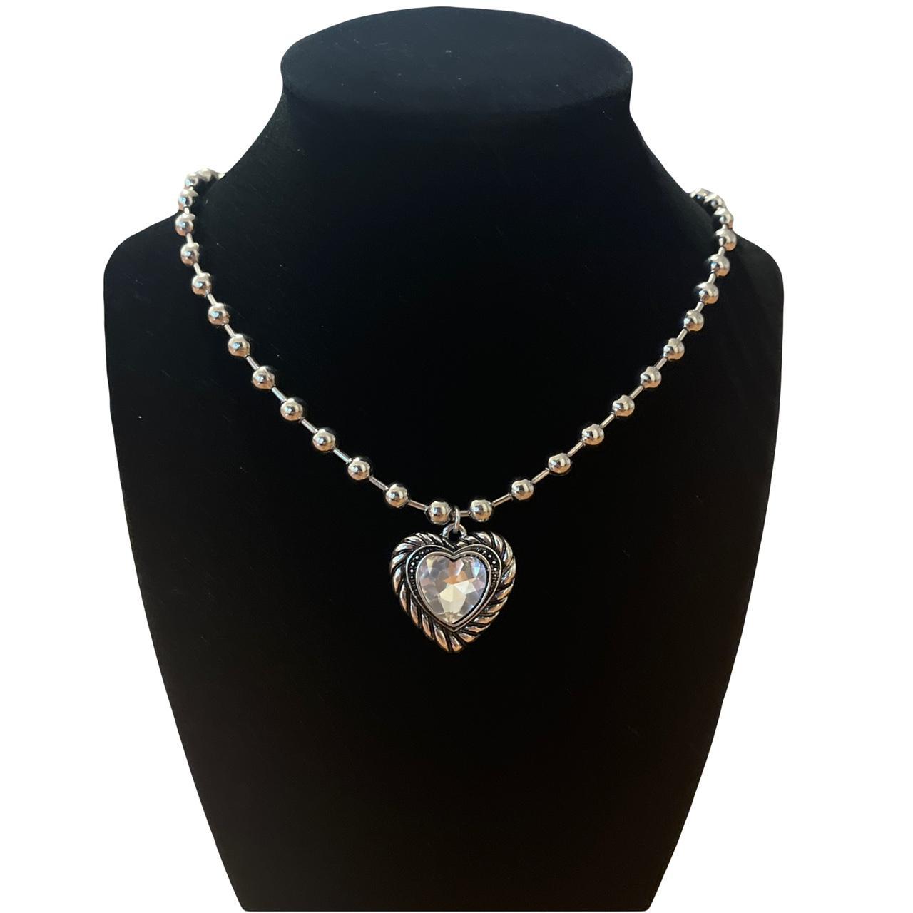 Women's Silver and White Jewellery Depop