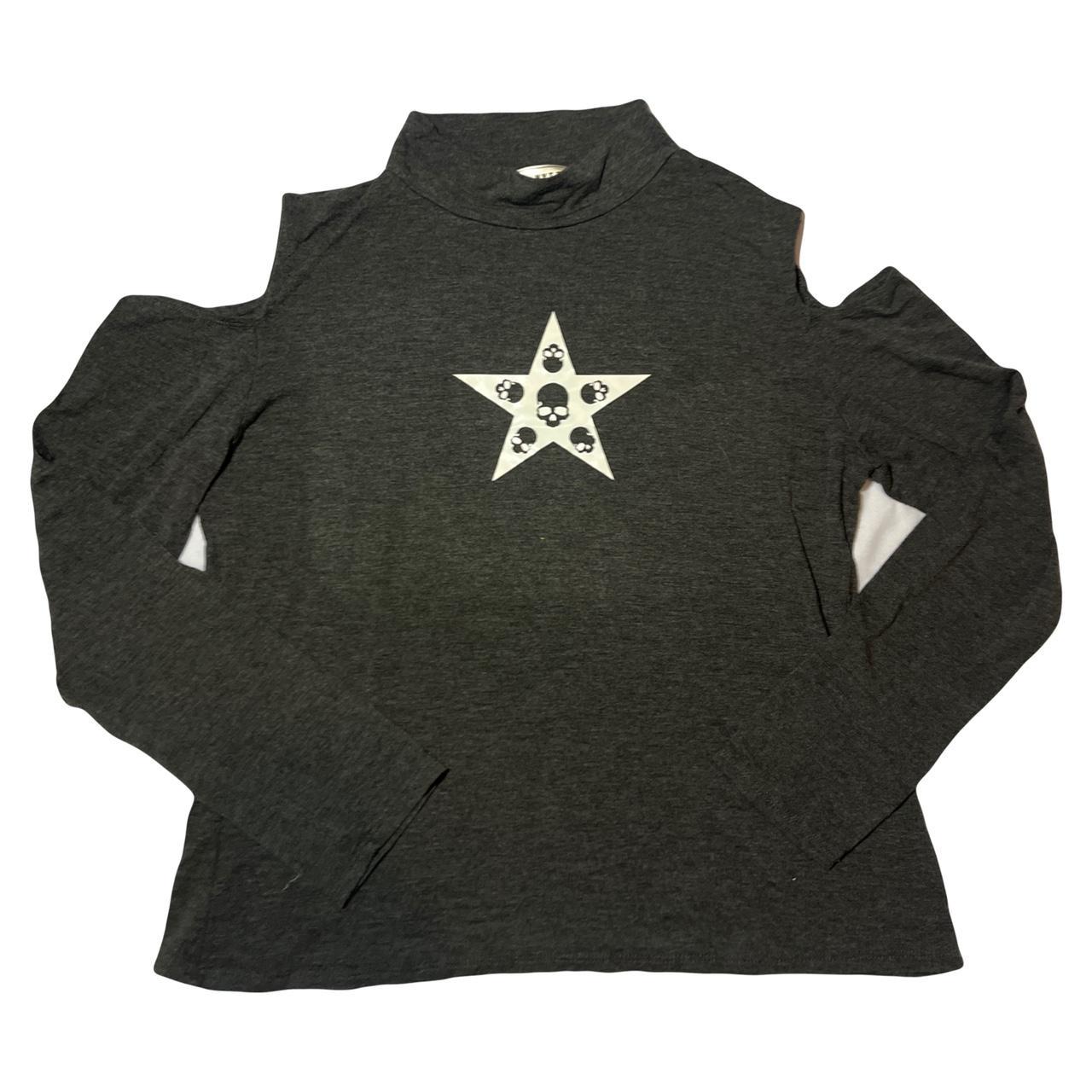 Women's Grey and White Blouse Depop