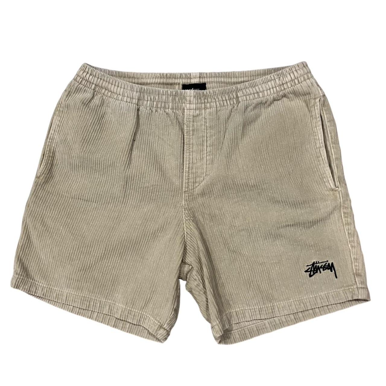 STUSSY CORD SHORTS STUSSY EMBROIDERED LOGO GREAT