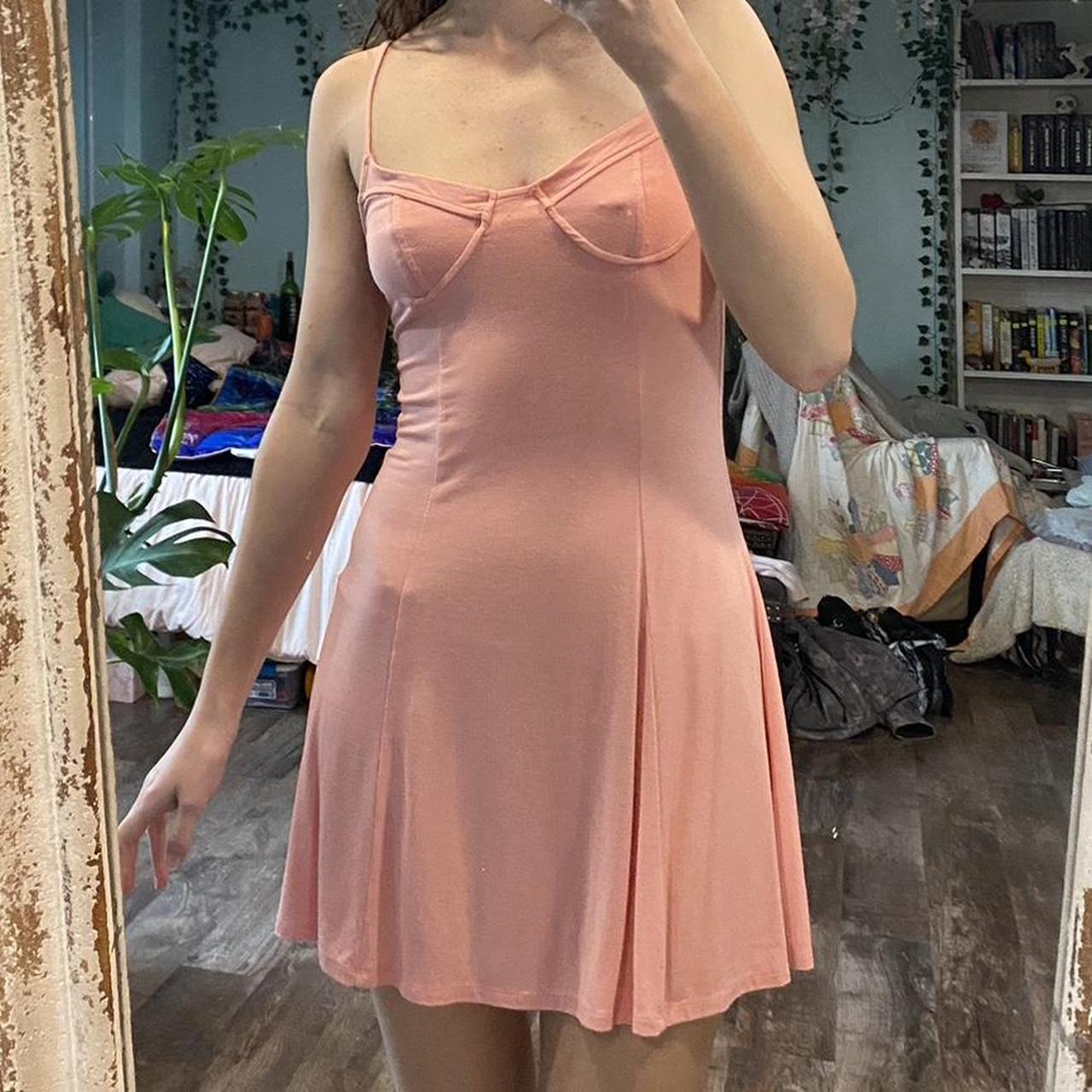 Light pink dress Soft stretchy material Lined. Depop