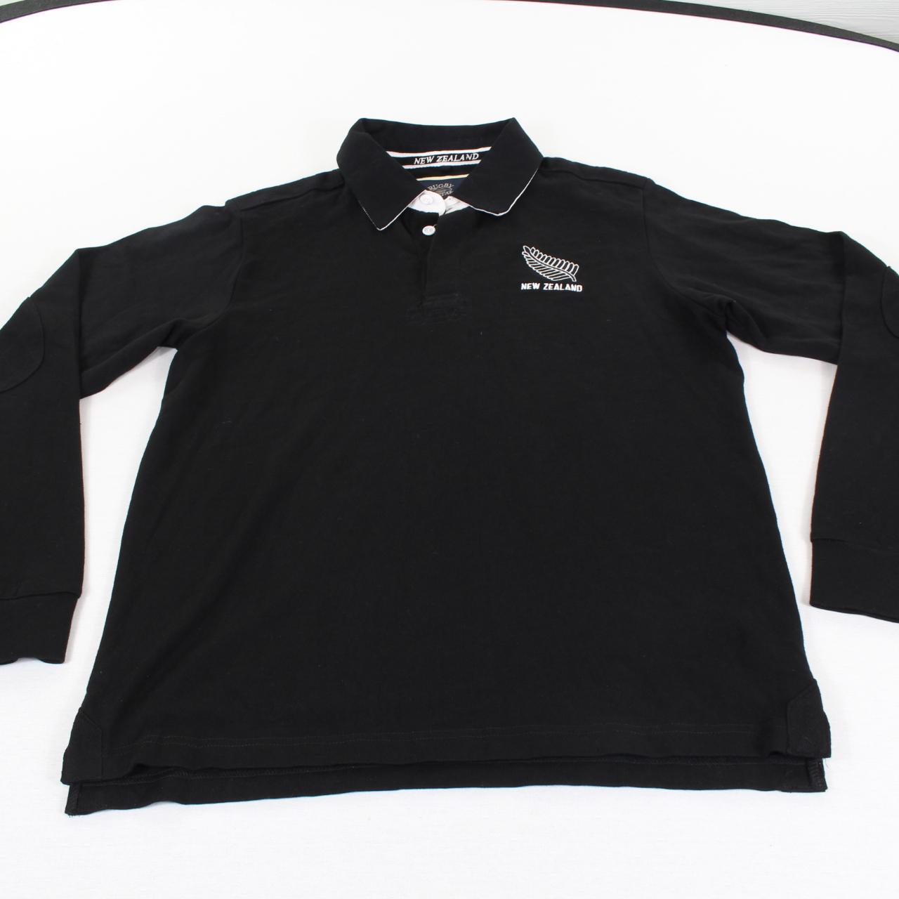 New Zealand All Blacks Rugby Polo Long Sleeve Top... Depop