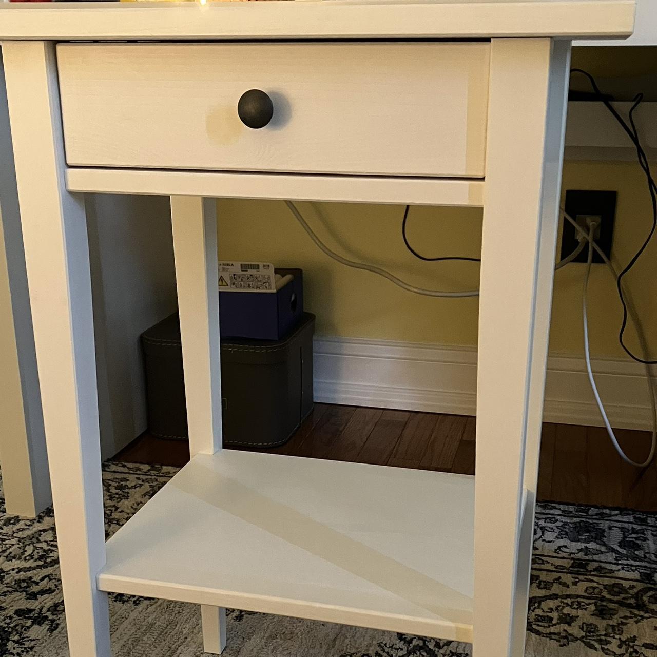 white IKEA hemnes nightstand! good quality, well... Depop