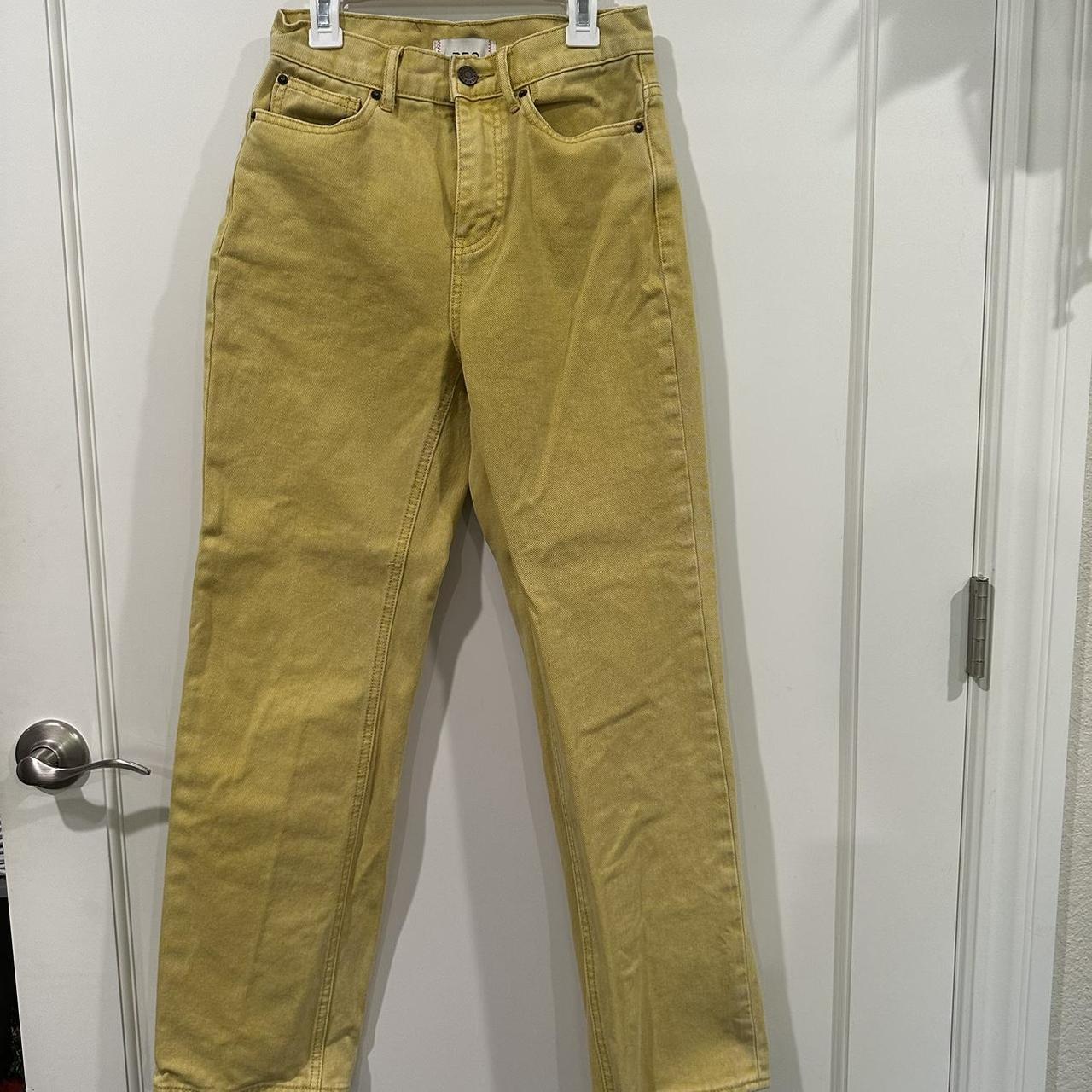 Light Yellow BDG Pants Size 24 High waisted Thrifted - Depop