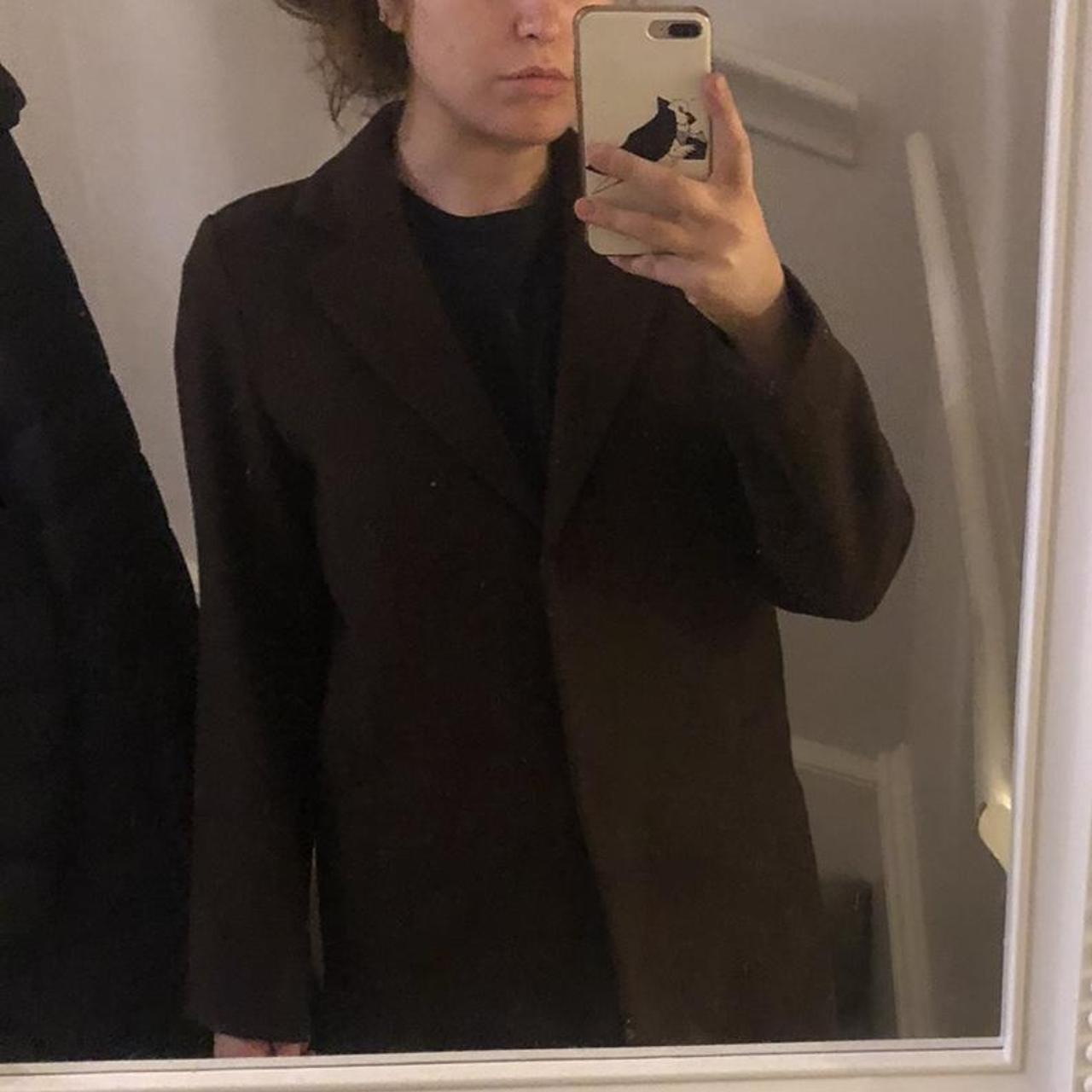 Smart, long brown coat from H&M. Bought a while ago... Depop