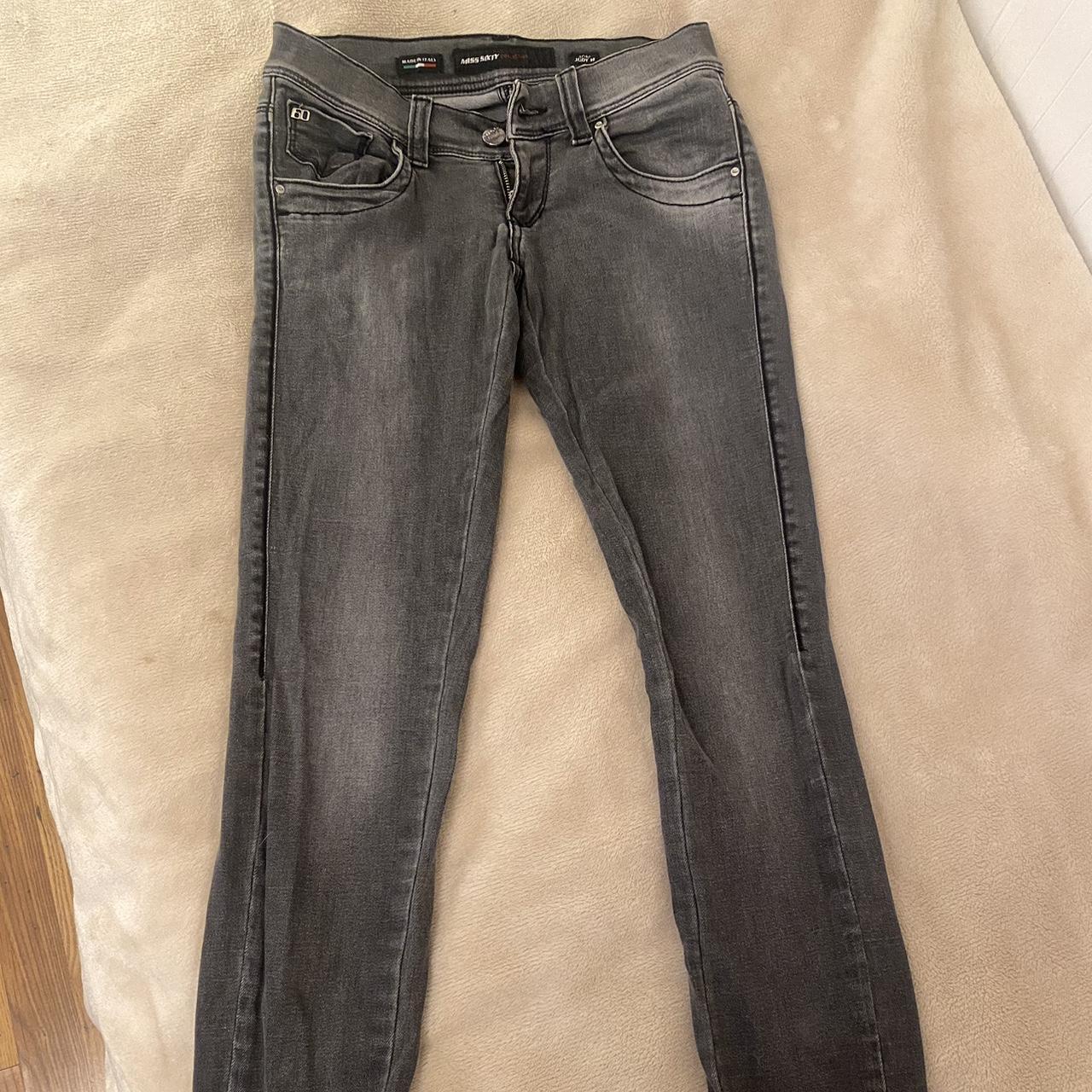 Miss Sixty Low Rise Vintage Y2k Grey Jeans Waist 24 Depop