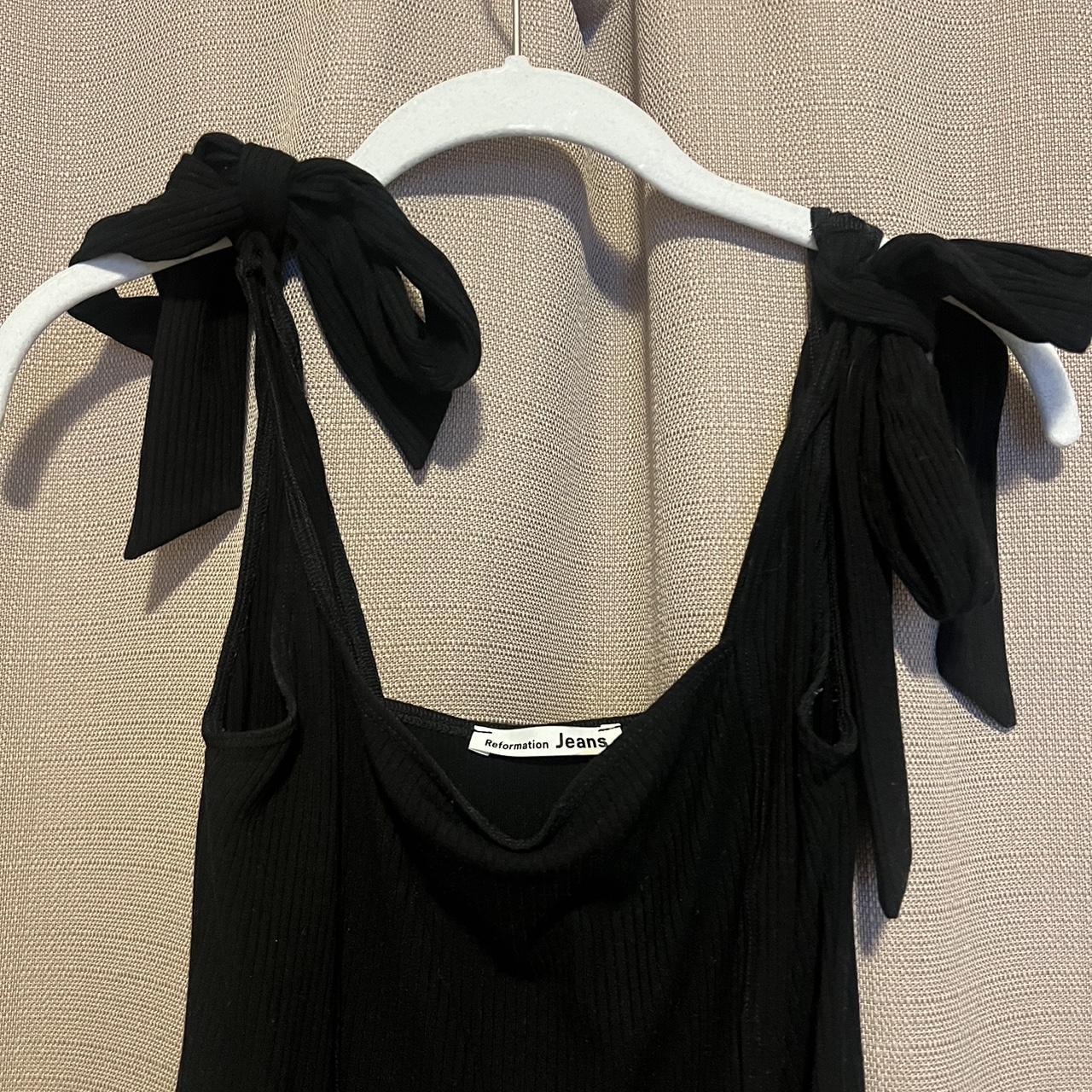 reformation black tie dress