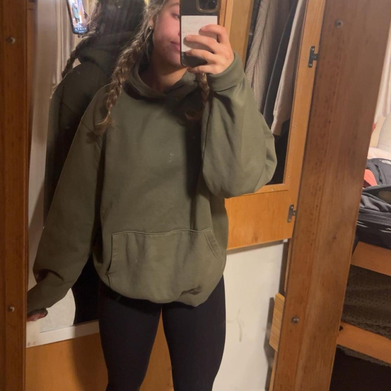 old navy oversized hoodie, super cute green color .... - Depop
