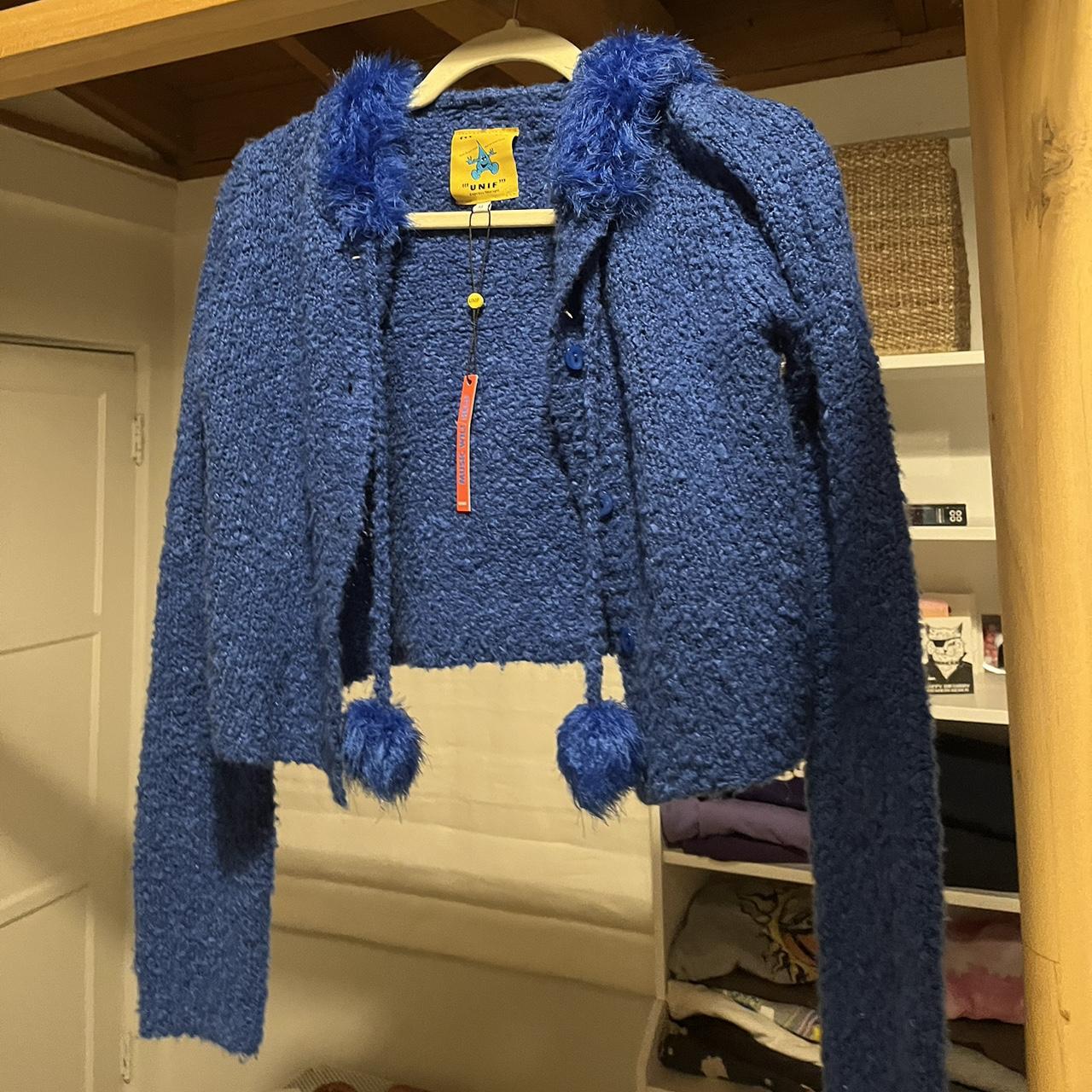 FUKU cardigan from unif.. in color blue💙🥶 cutest... - Depop
