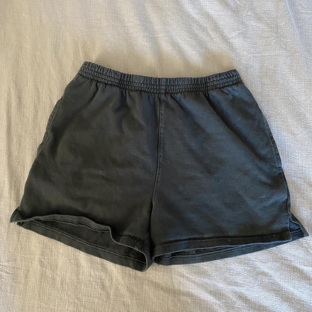 Brandy Melville John Galt Green Sweat Shorts Size... - Depop