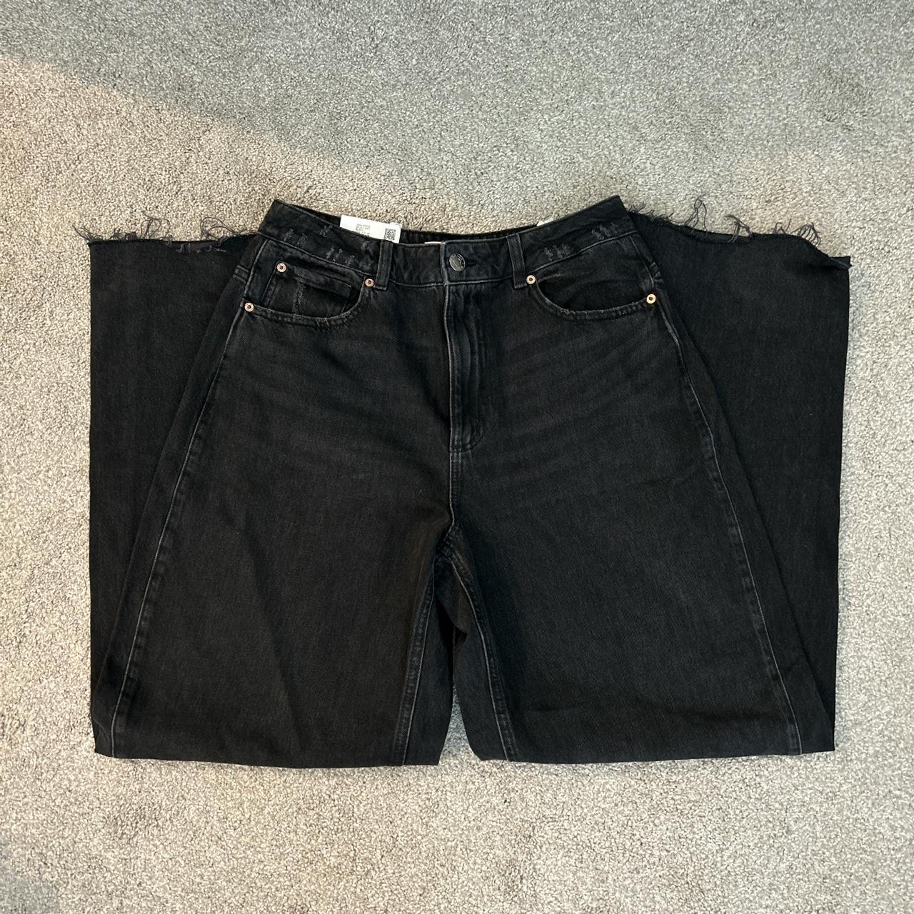Garage high-rise baggy black jeans Size 9... - Depop