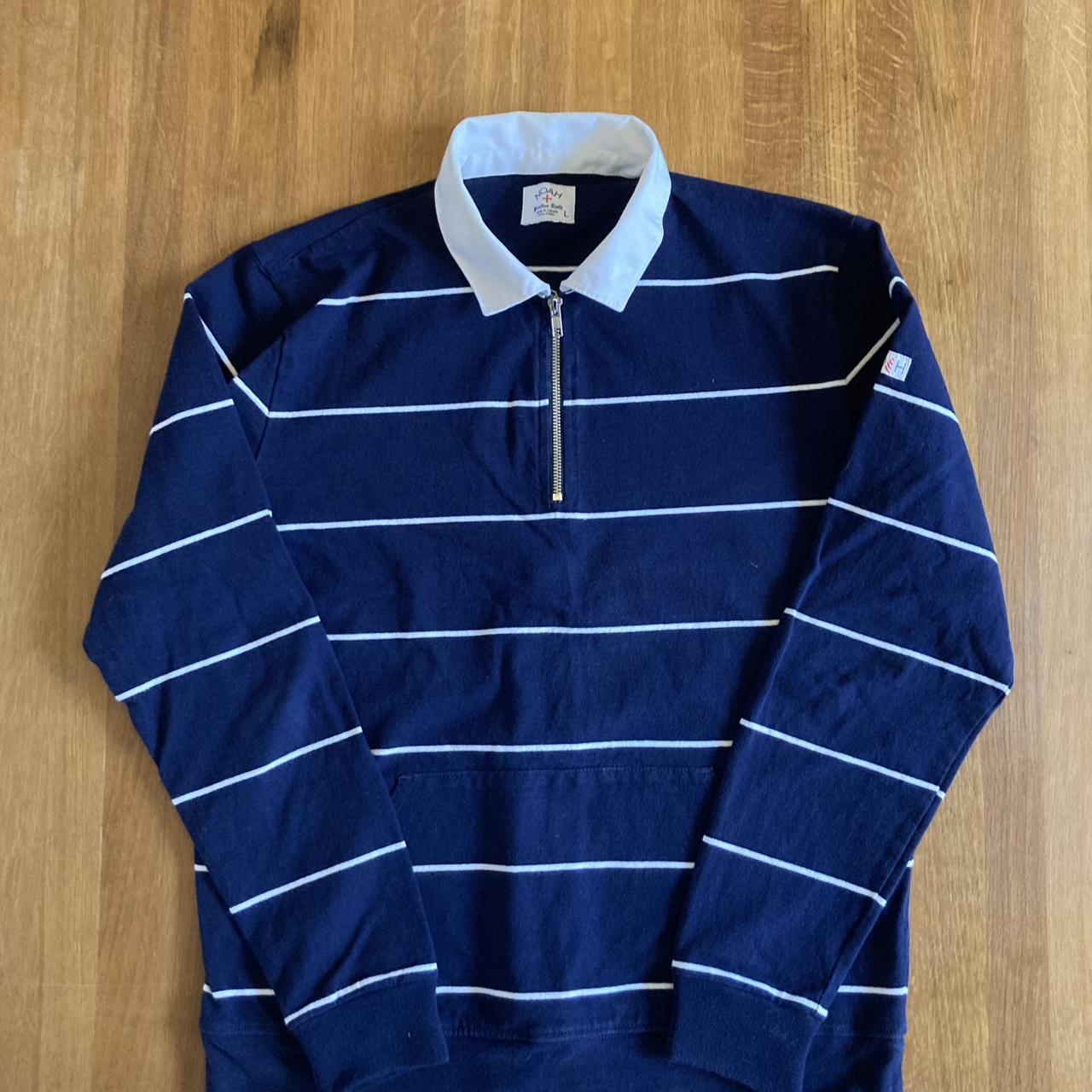 Noah NYC Rugby Pullover, size Large. Almost unused,... - Depop