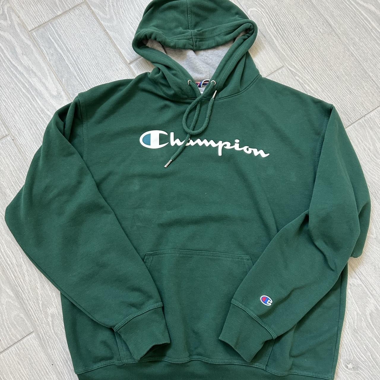 Green Champion hoodie! Super cozy, I just don’t wear... - Depop