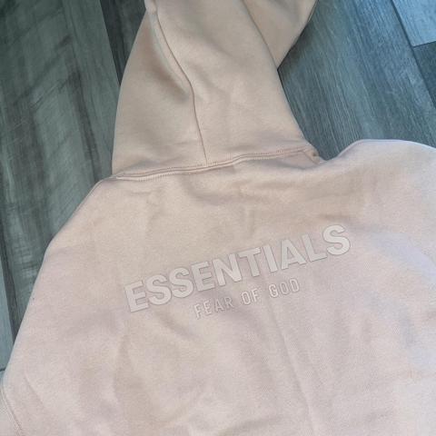 Fear of God Essentials Pink Hoodie