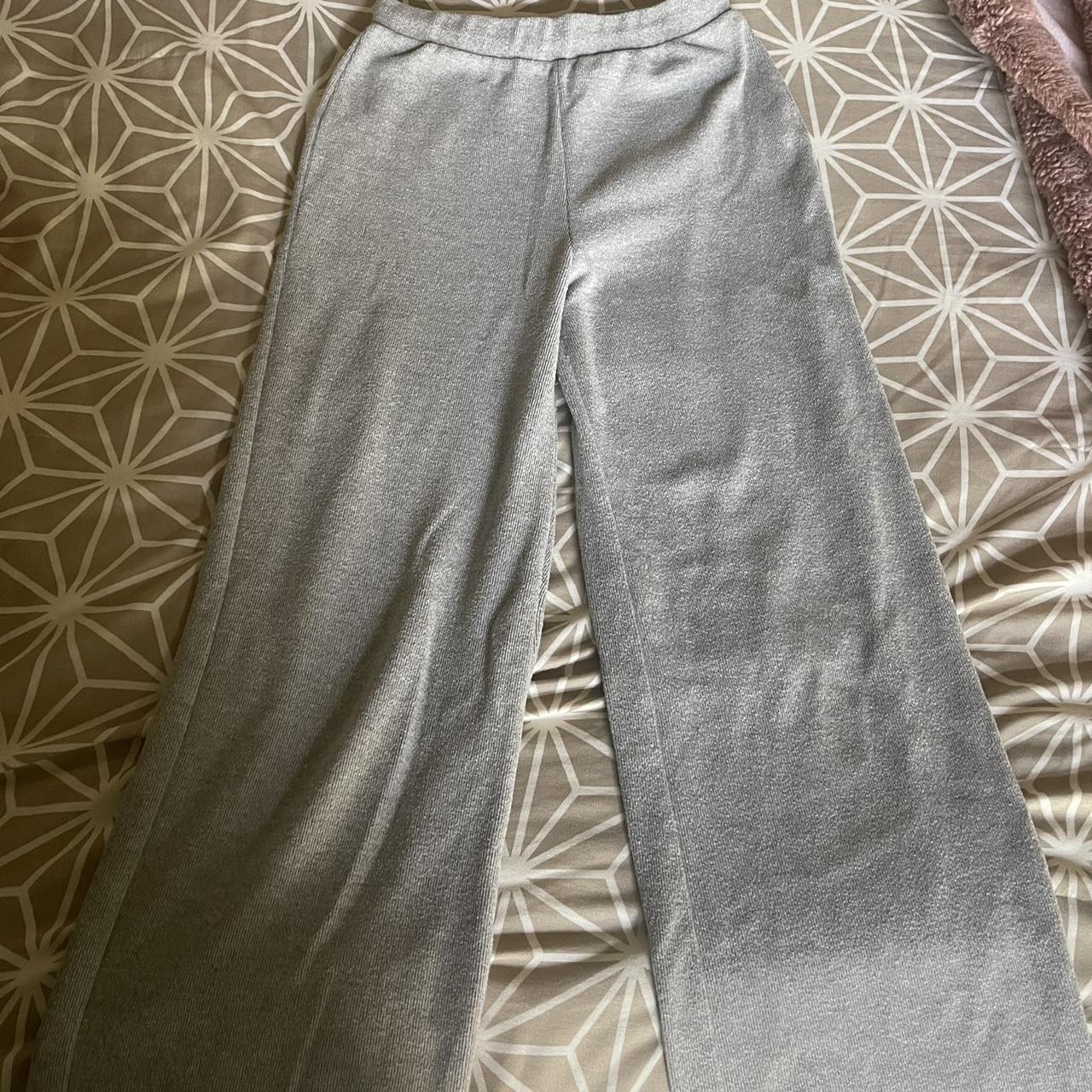 Zara thermal sweats. Ribbed grey straight leg sweats... Depop