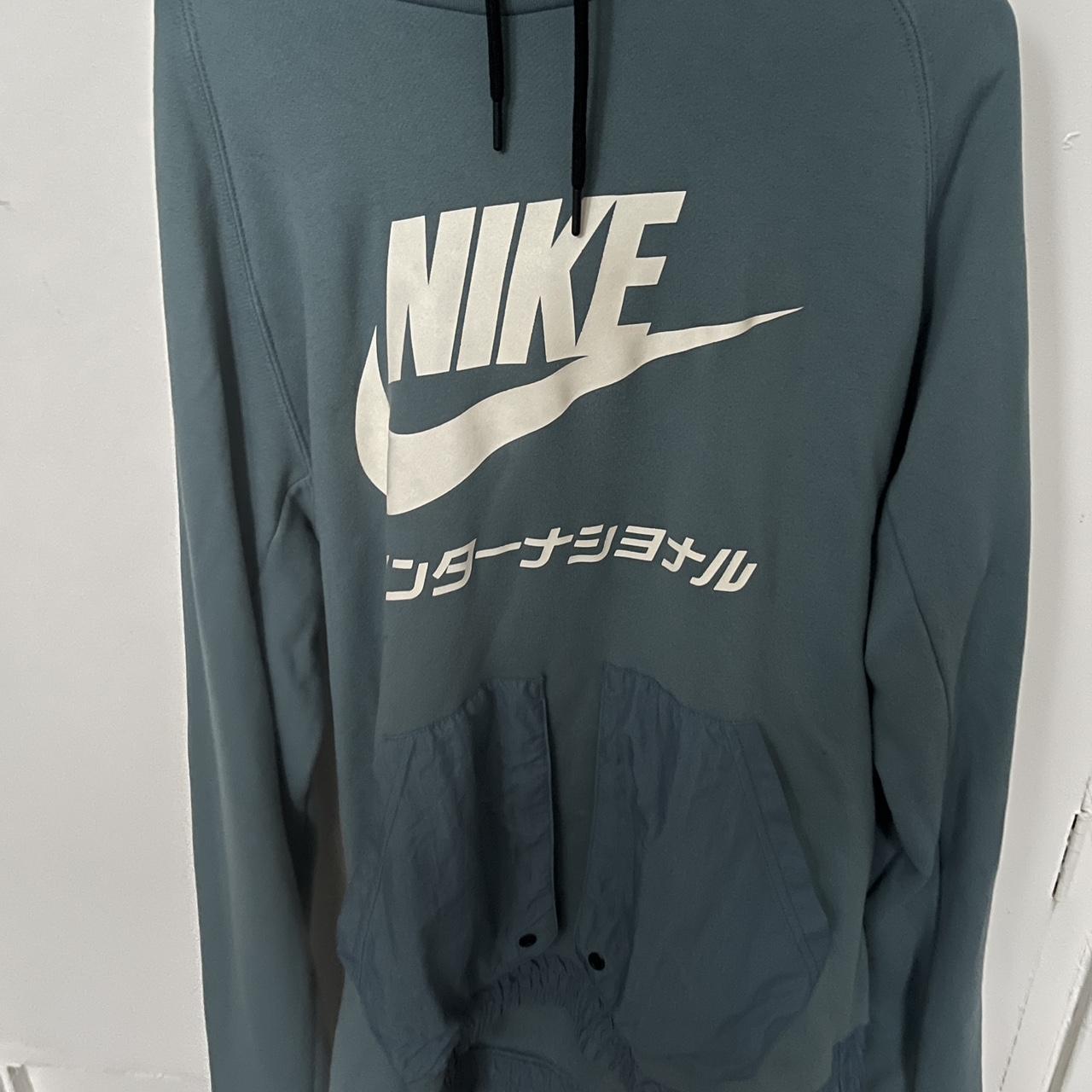 nike international hoodie grey