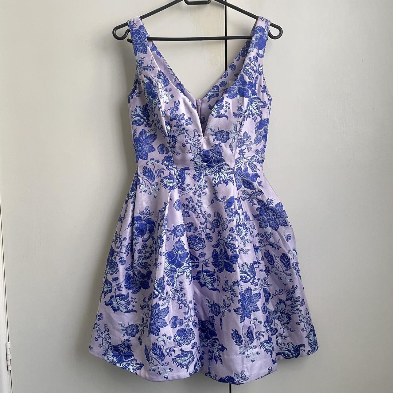 Zimmerman mini purple floral dress :) Flared skirt... - Depop