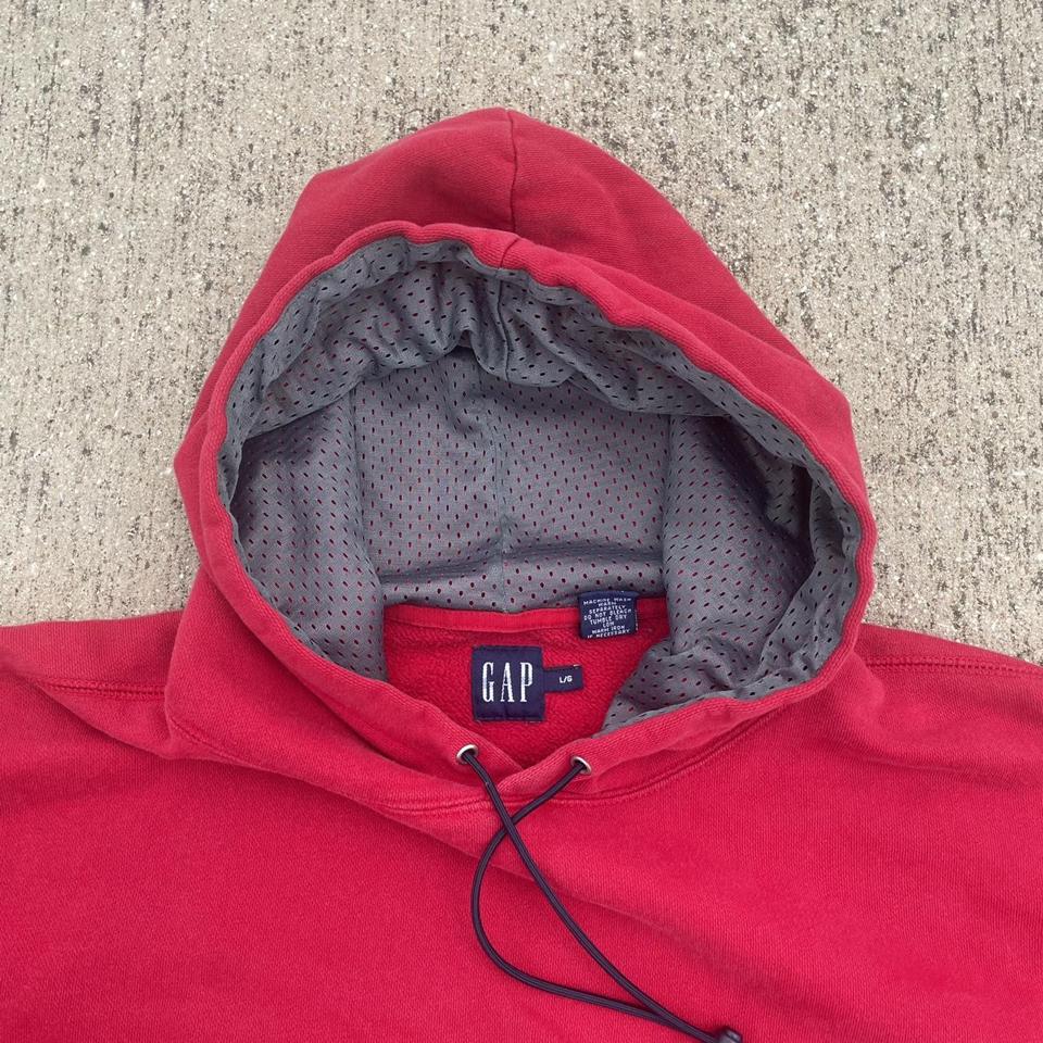 Red gap zip online up hoodie