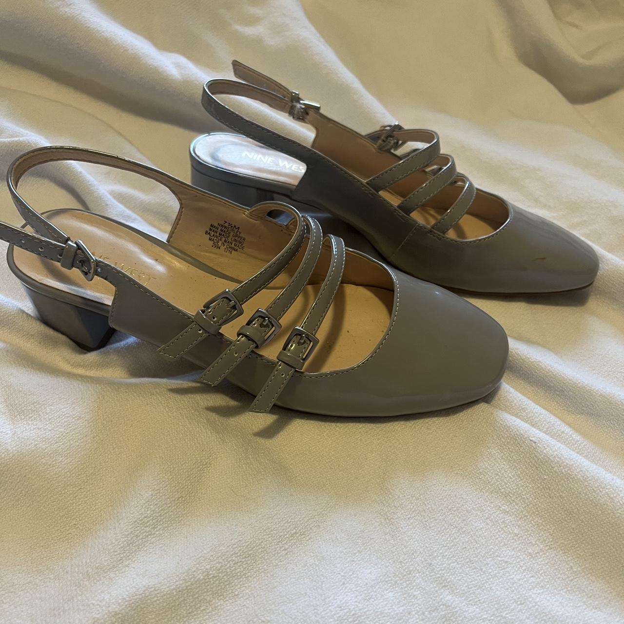 Nine West Women's Grey Balletshoes Depop