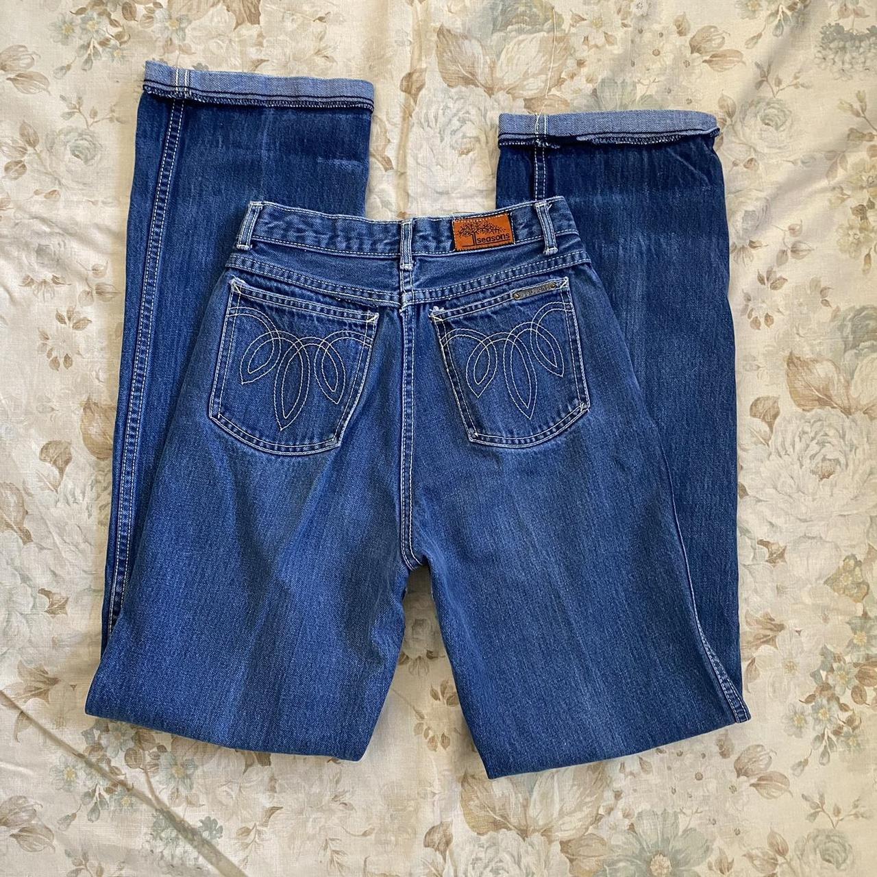 vintage high waisted jeans in great vintage... - Depop