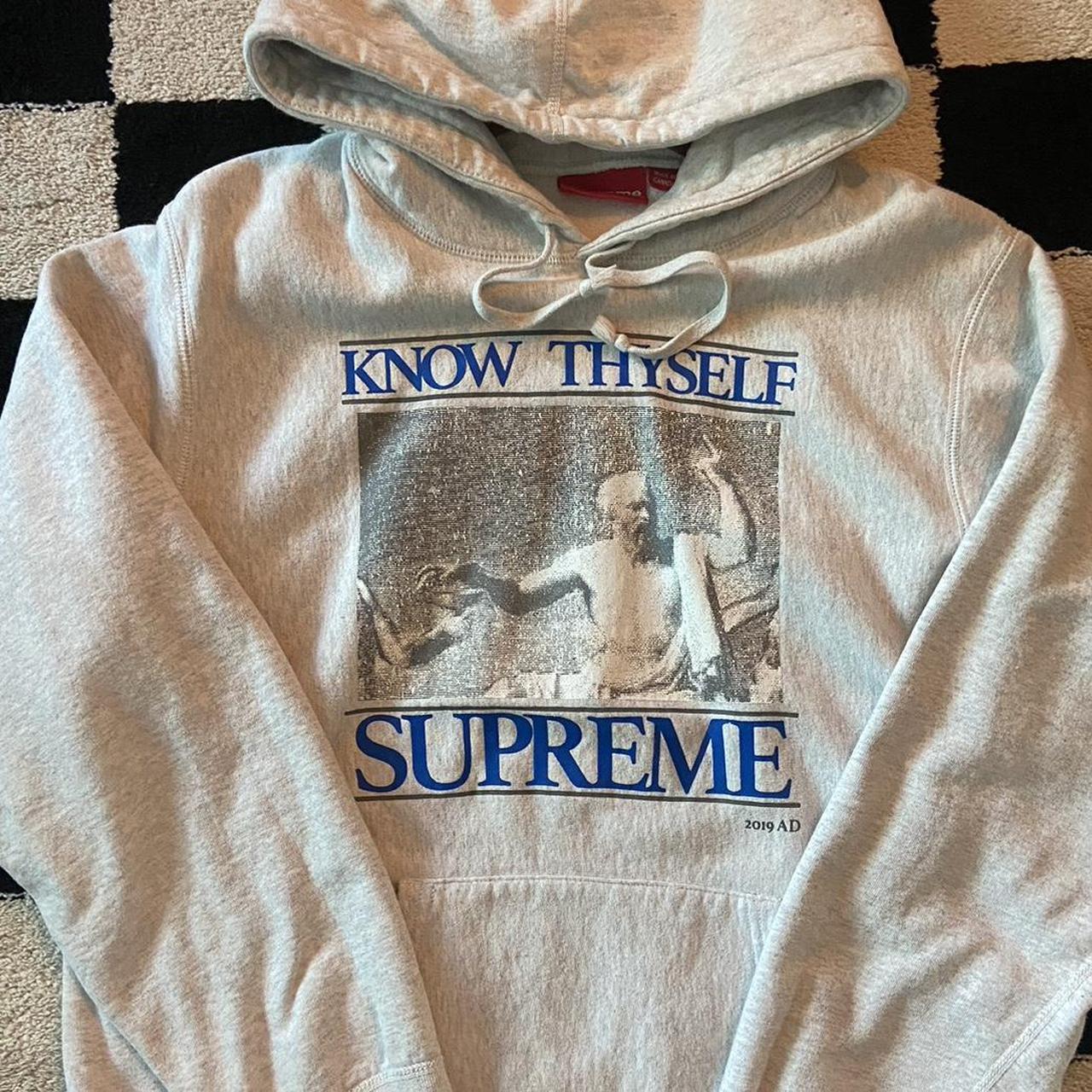 know thyself supreme hoodie size L , worn once or...
