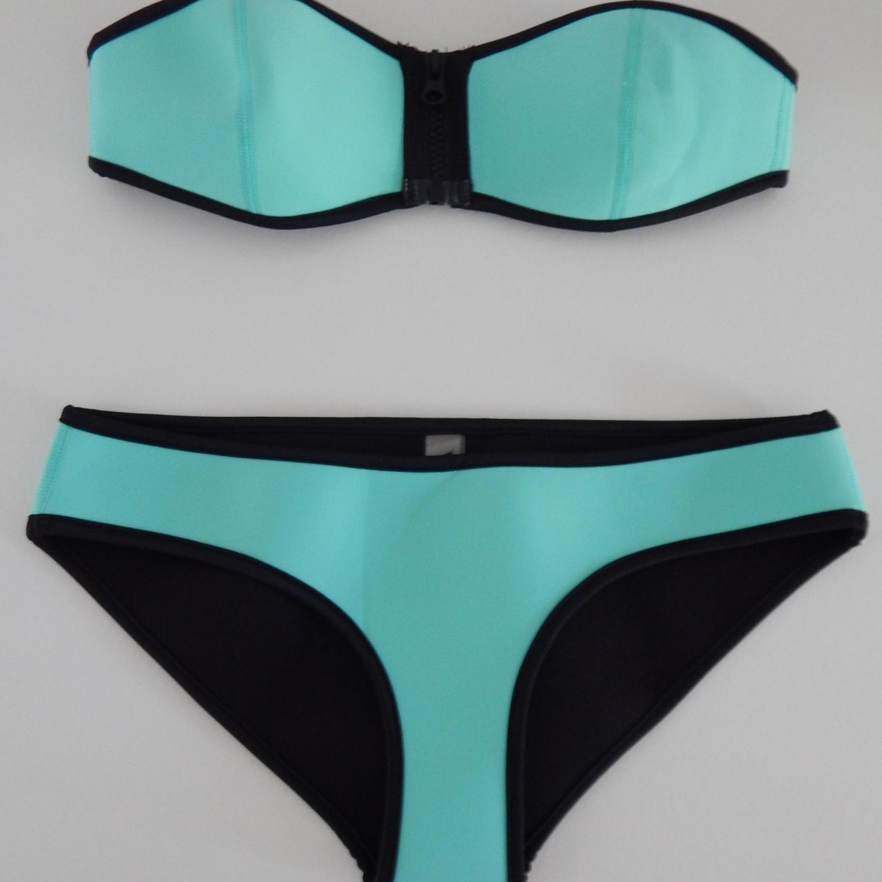 Women's Green and Black Bikinisandtankinisets Depop