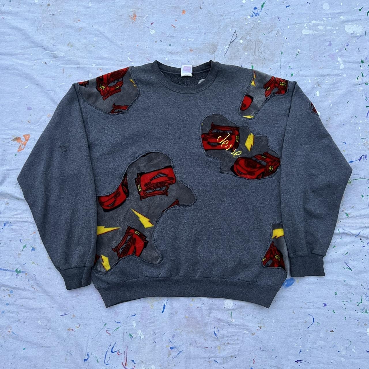 American Vintage Men's Red and Grey Sweatshirt | Depop