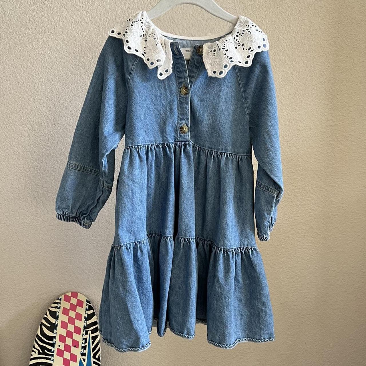 Zara girls denim sales dress