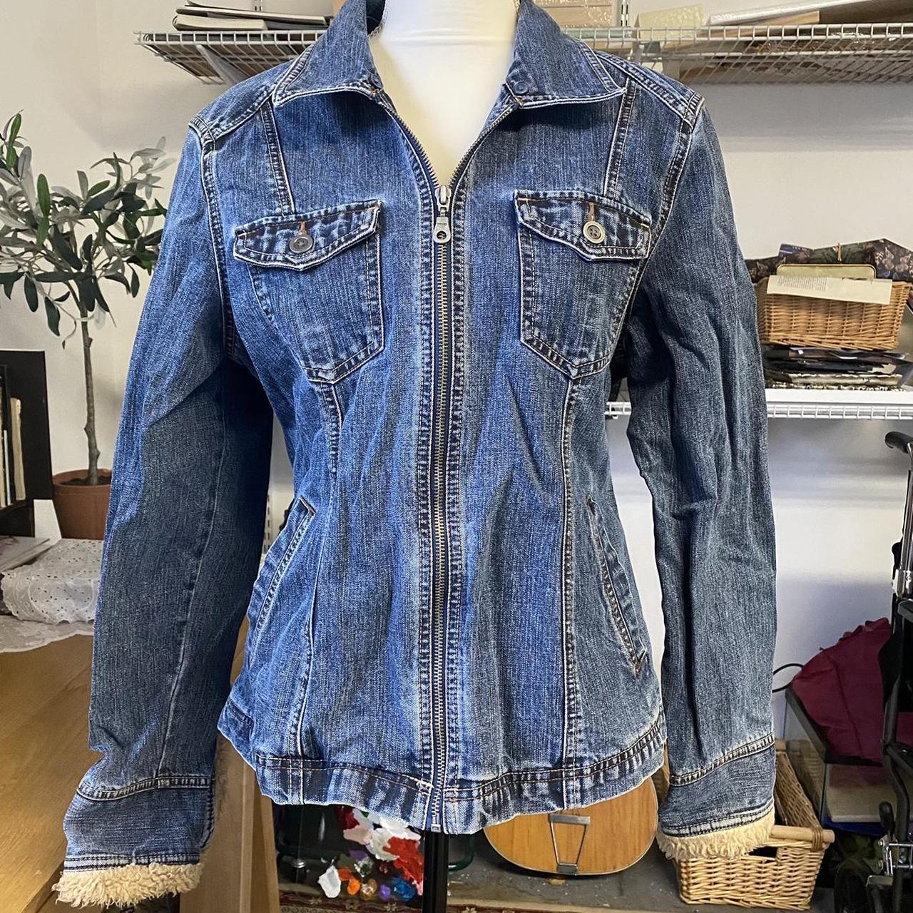 Brand French Cuff - Jean jacket 💗 Super adorable... - Depop