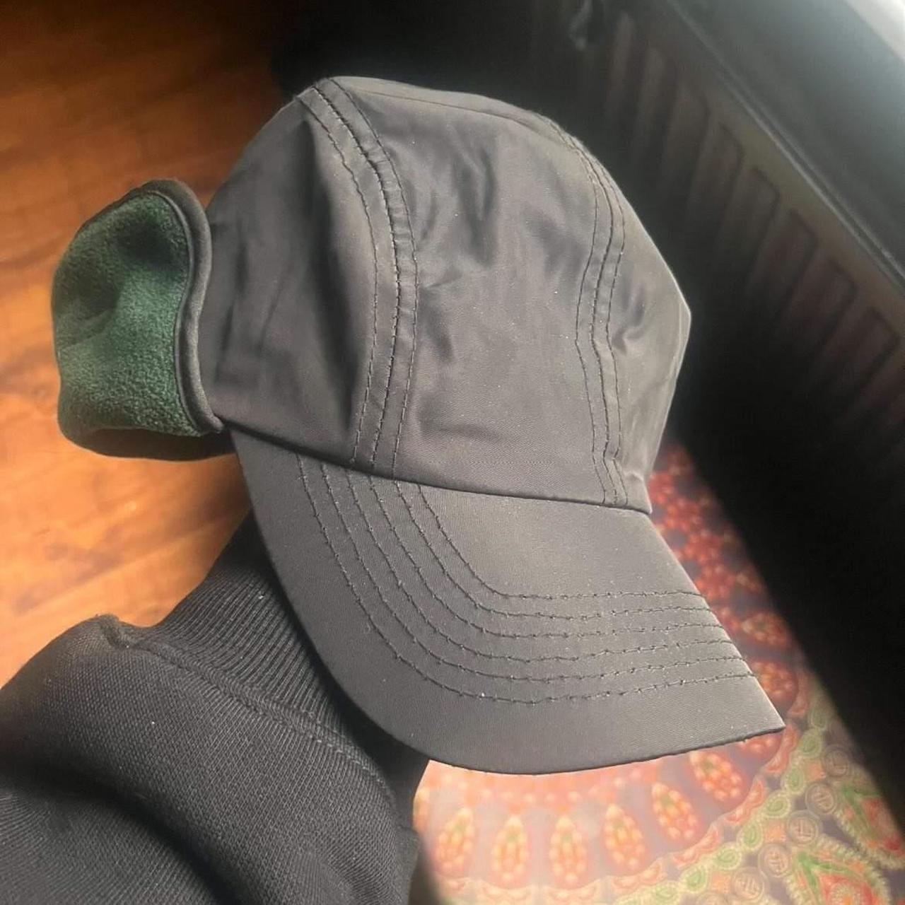 Black nylon waterproof asos trapper cap Depop