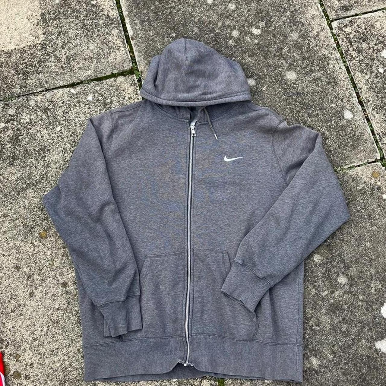 mens grey nike hoodie zip