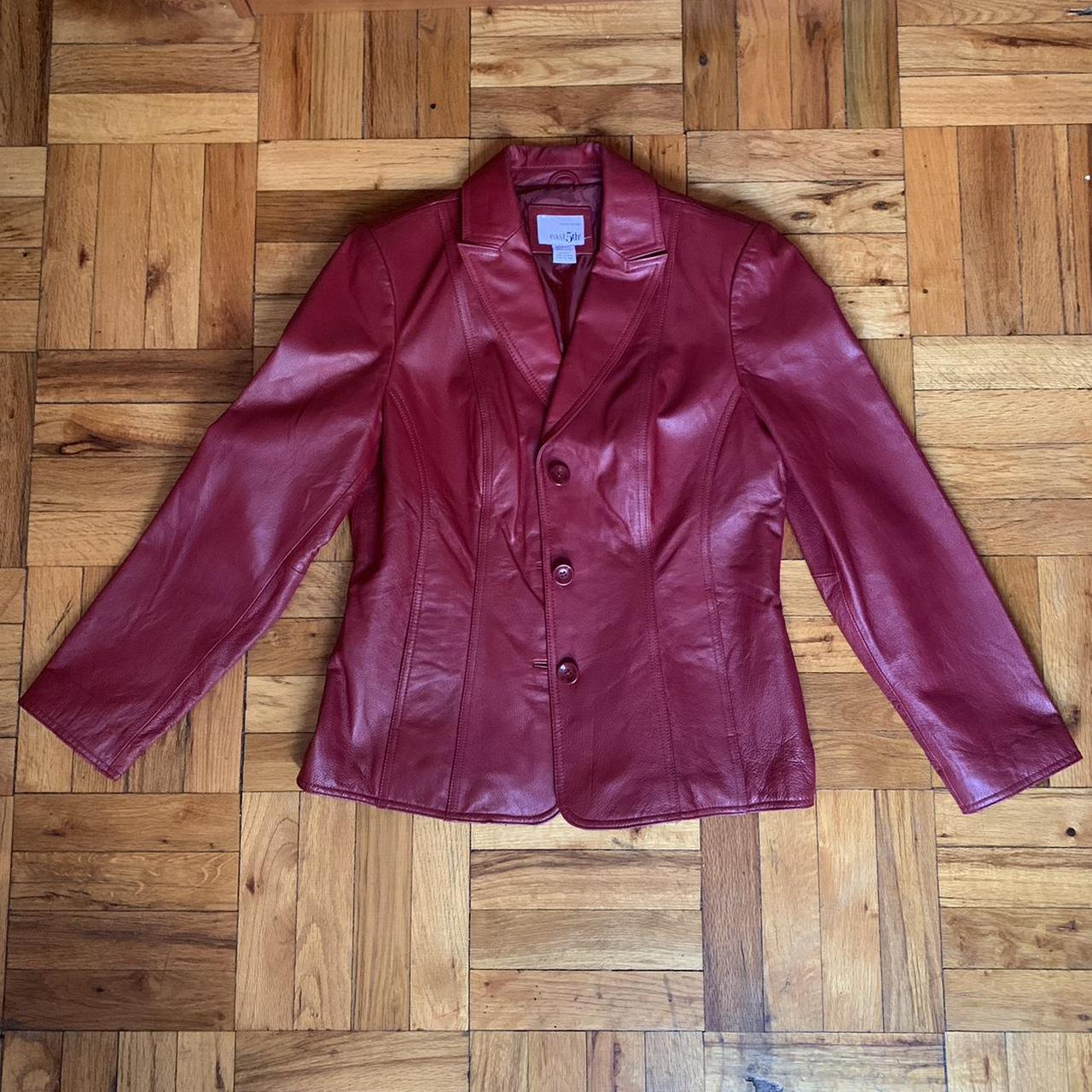 East 5th red outlet leather jacket