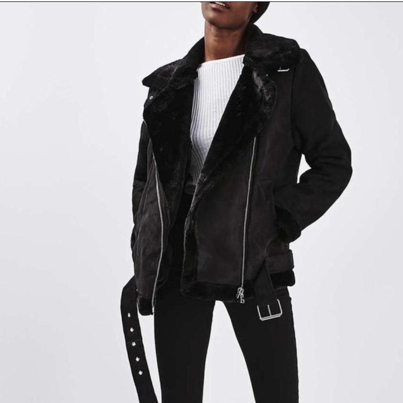 Topshop suede aviator on sale jacket