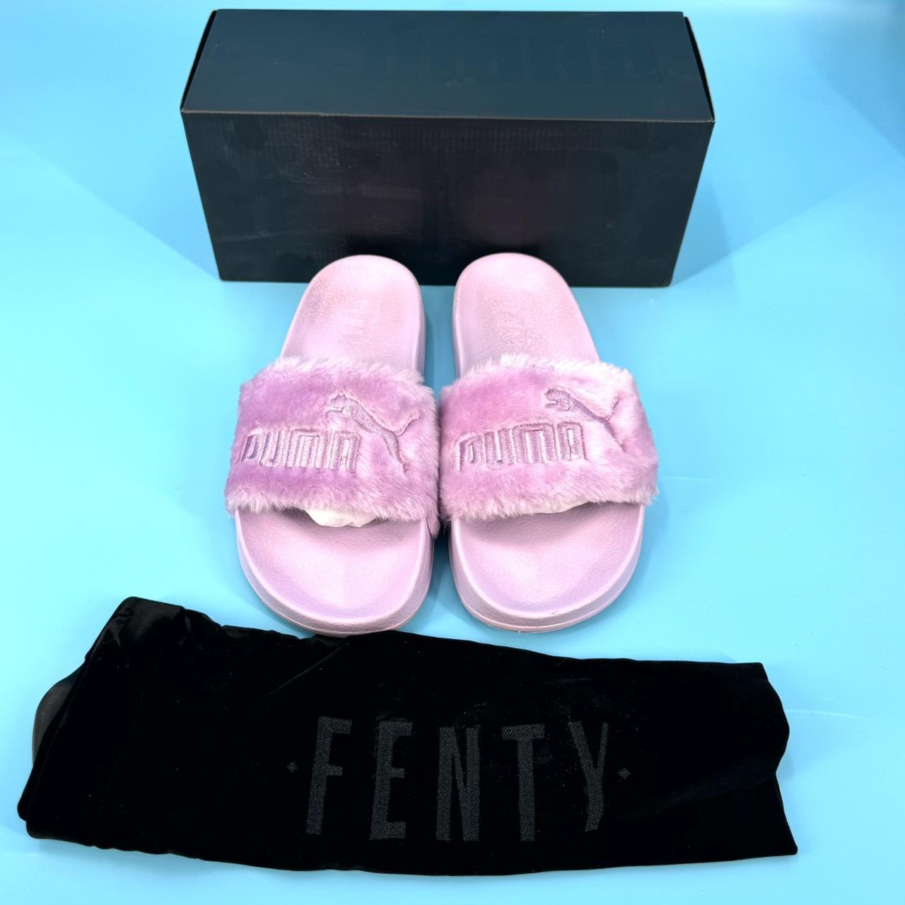 Fenty fur slides orchid bloom hotsell