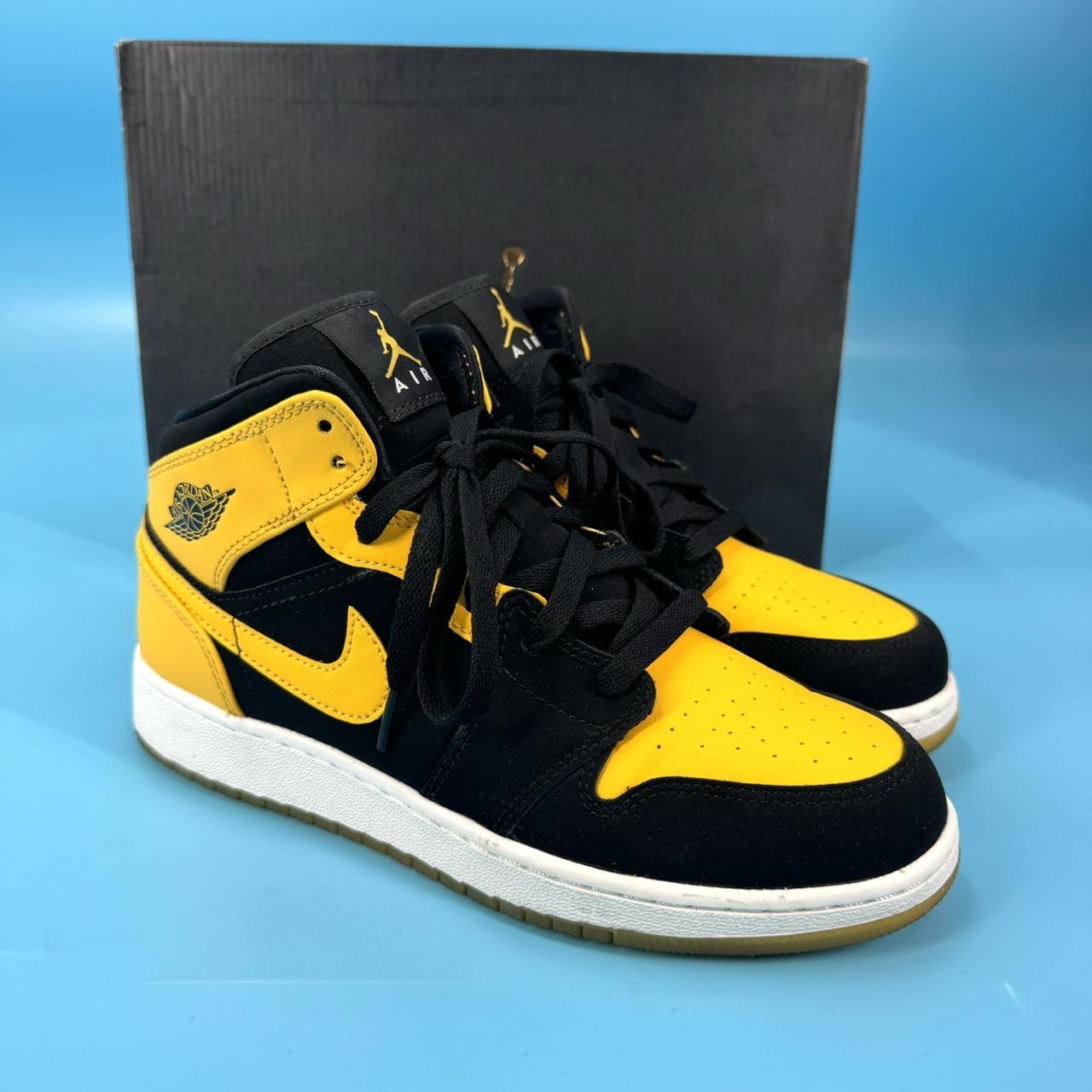 Air Jordan 1 Mid New Love GS Sz. 6.5Y Worn twice Depop