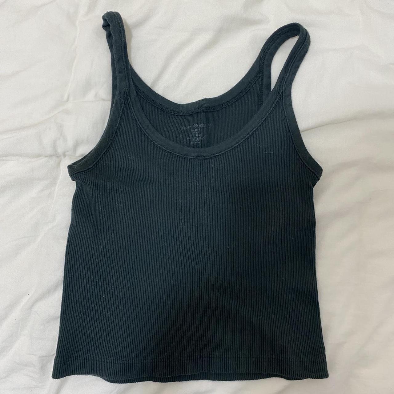 Brandy Melville Women's Green Croptop Depop