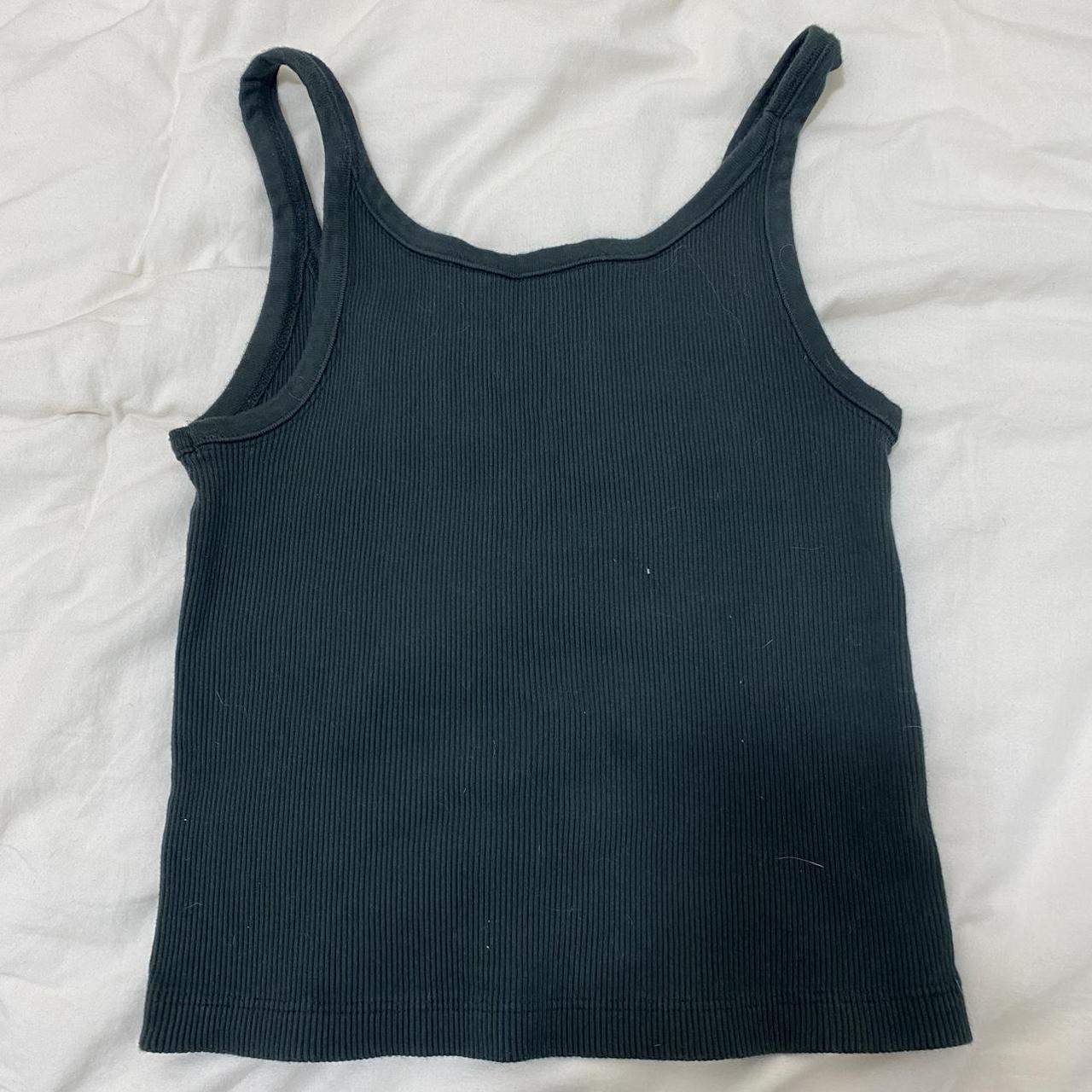 Brandy Melville Women's Green Croptop Depop