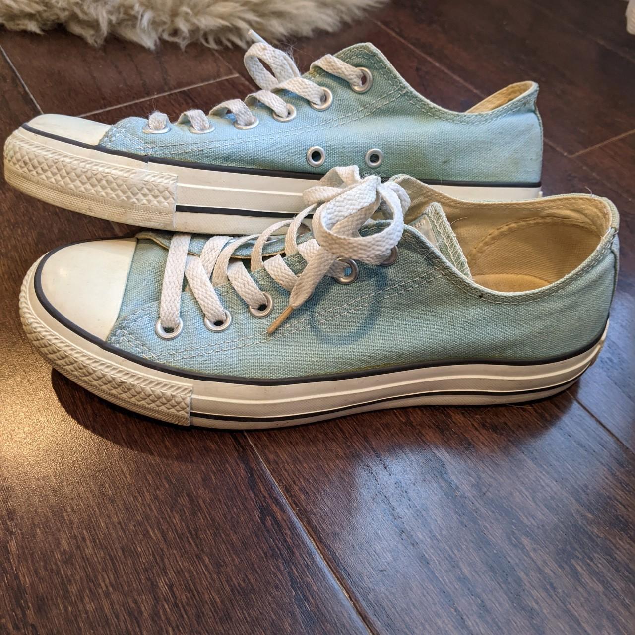 Light Powder Blue Converse. Beautiful Color And Very - Depop