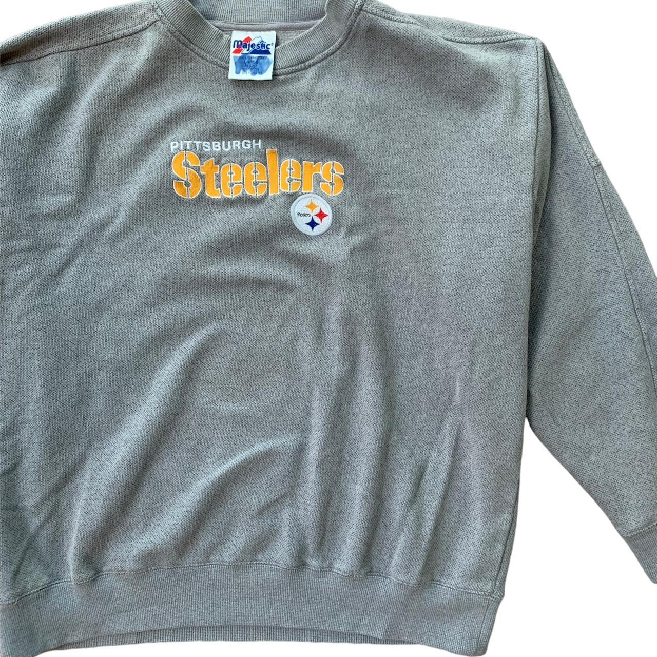 Majestic, Shirts, Vintage Majestic Pittsburgh Steelers Hooded Sweatshirt