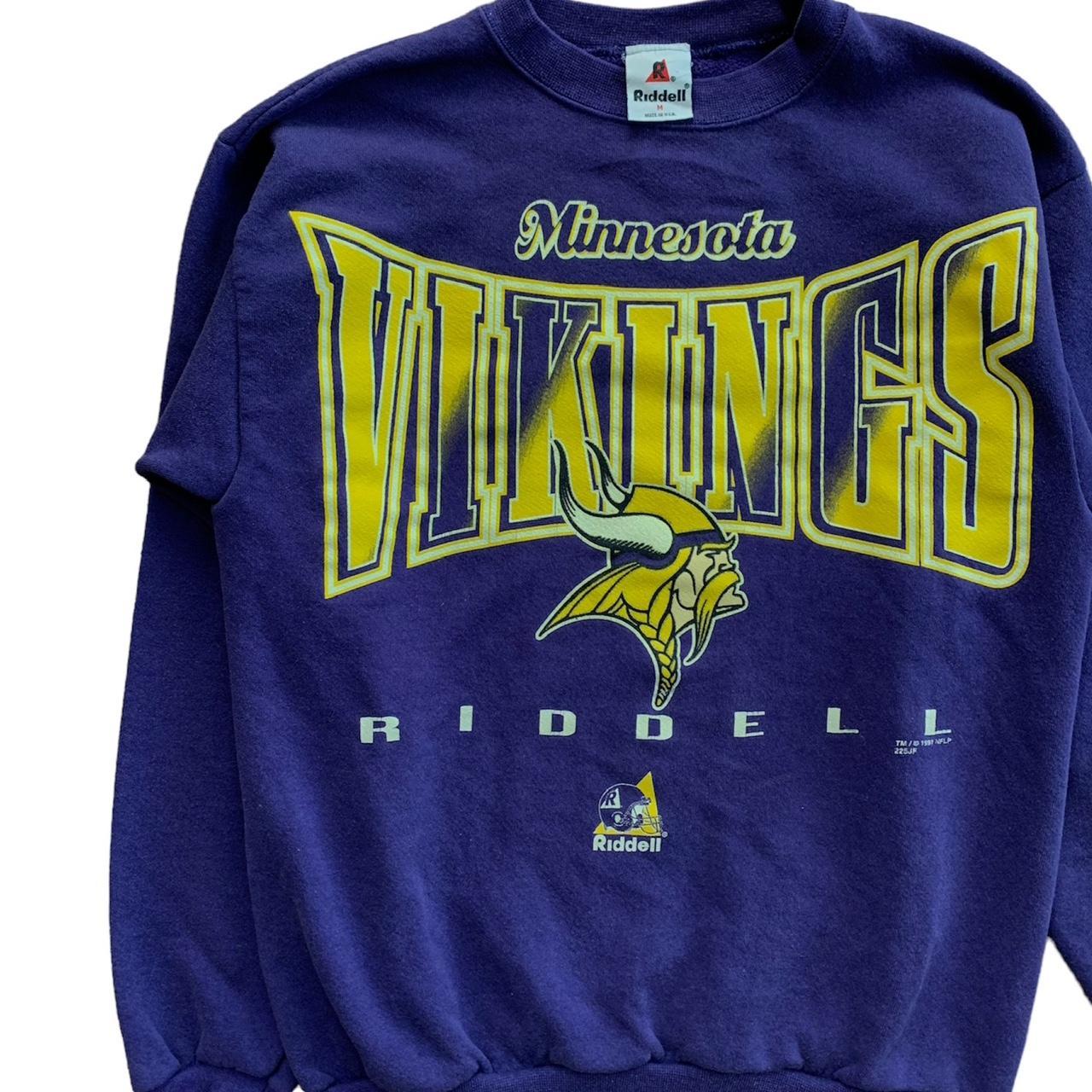 Vintage Riddell Minnesota Vikings Crewneck No - Depop