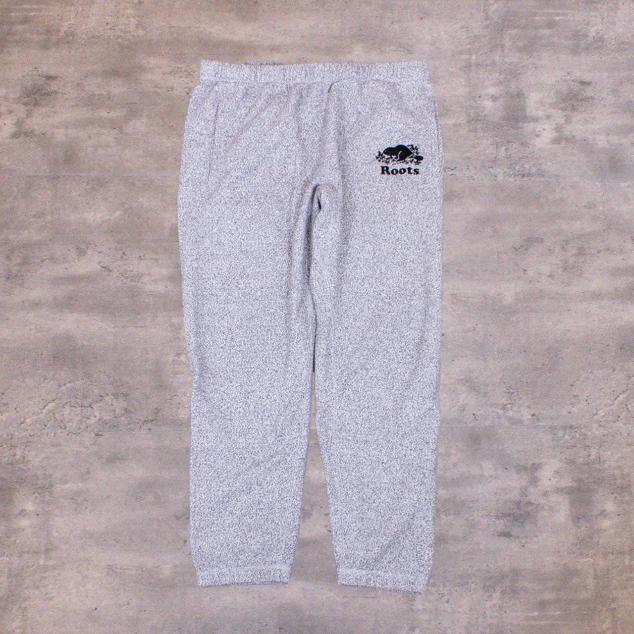 Roots Heather Grey Cuffed Sweatpants Roots Depop